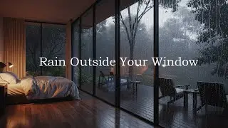 Rainy Night Outside Your Window ☔ Relaxing Music to Sleep Instantly | LIVE