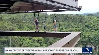 Novo atrativo de aventura &eacute; inaugurado no Parque do Caracol