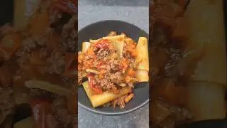 Bison bolognese 🍝 #bolognesepasta #bolognese #pasta #carnivore #meat #bison #groundbison #italy