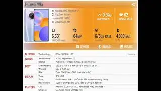 Huawei Y9a PRICE  AND SPECIFICATION