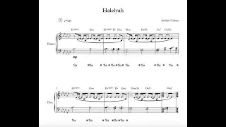 Halelyah &ndash; Piano Transcription (Avishai Cohen)