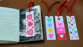 Very Easy Bookmarks, Heart Bookmarks,DIY, Bookmark ideas, 