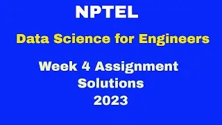 Data Science for Engineers week4 assignment solutions 2023 || Data Science || NPTEL