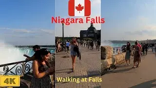 Walking Tour Niagara Falls 4K || Virtual Tour Niagara Falls Canada