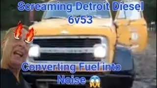 Screamin Detroit Diesel 6v53  Pure Sound hear it Scream  #detroit #diesel #truck