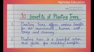 10 benefits of Planting Trees in English / Essay on Importance of Trees / Trees Plantation benefits