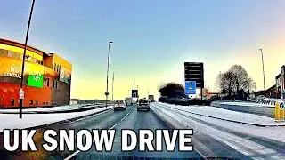 🇬🇧 UK Winter City Drive | Birmingham Snow Streets POV | 4K Dashcam
