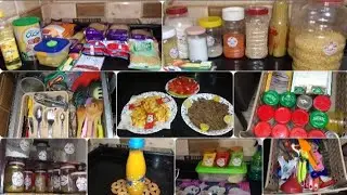 تنظيم مشتريات شهر 10 وروتين تنضيف وترتيب المطبخ الصغير ماهو لازم اعمل كده كل اول شهر ‼️👌