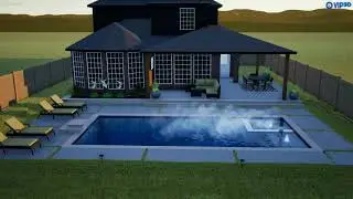 Pool and Spa with Outdoor Living
