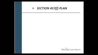Section 457(f): Compensation Planning for Non-Profits