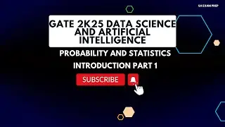 Probability and Statistics Intro Part 1| GATE 2K25| Aditya Shakya | GATE and other competitive Exam
