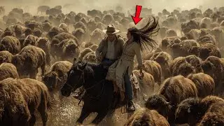 300 bisontes corrían hacia la hija del jefe... Lo que hizo el vaquero satisfer al jefe en SHOCK
