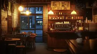 🌃 Quiet 24/7 Study Café Ambience | Gentle Rain Outside Window for Focus, Sleep & Stress Relief
