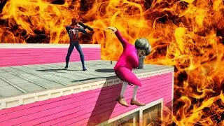 Scary Teacher 3D - Miss'T Vs Spiderman Rescue Nick and Tani (Spiderman Revenge) - Game Animation
