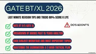 GATE BT/XL 2020🔥  | GATE MOST IMPORTANT TOPICS YOU CAN'T SKIP✅| LAST 15 YEARS DATA ANALYSED📈📊