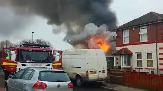 Fire in Port Clarence (Middlesbrough) - RAW VIDEO