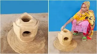 Beautiful Clay Oven Wood Stove Mud Stove Traditional Village life