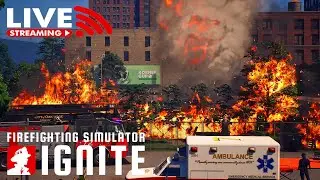 LIVE: New Game!! Firefighting Simulator: IGNITE 🚒🔥Late Stream: Fighting Fires with Ace🔥🚒