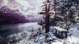 FREE NO COPYRIGHT CROSS SNOW LAKE MOUNTAINS BENCH LIGHT EFFECTS RELAXING BACKGROUND SCREENSAVER