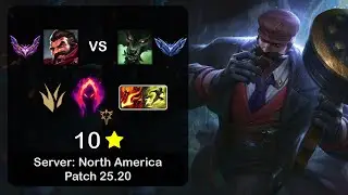 Graves Jungle vs Warwick - NA Master - Patch 25.20