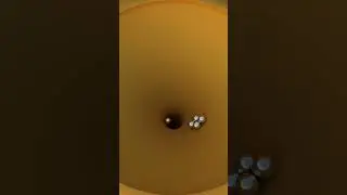 5 Silver Marbles Run into Funnel -Satisfying Rigid Body Simulation ASMR Animation V10