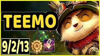 TEEMO VS RYZE - 9/2/13 KDA TOP GAMEPLAY CHALLENGER I