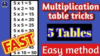 Easy way to memorize multiplication tables | Multiplication table tricks for 5 Tables | Sai Maths