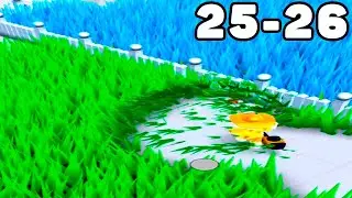 ASMR  MOW MY LAWN ALL LEVELS! NEW GAME ASMR Slicing level 25-26