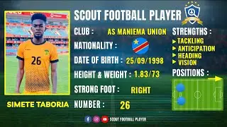SIMETE TABORIA 🔵 CENTRE DEFENDER 🔵 AS MANIEMA UNION 🔵 BEST OF 2023/22 HD