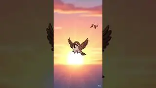 A little bird learning how to fly for the first time🐦#bird#viral #urdupoetry #cartoon #edm #funny
