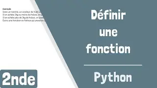 Comment définir une fonction en Python ?