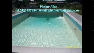 MONTAJ LINER PISCINA CU RADIER V si SCARA ROMANA LATERALA.
