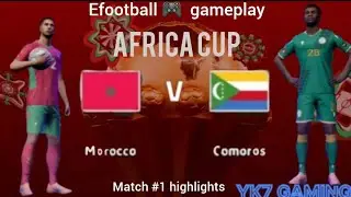 Morocco vs comoros Africa cup match 🎮 game play with yk7gaming333  #efootball26 #gameplay 