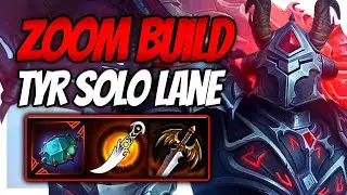 TYR BUILD FOR ZOOMING AROUND THE MAP! - Smite Tyr solo Ranked