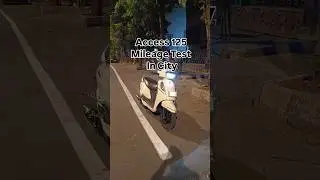 2025 Access 125 ride connect Mileage test | Pearl Grace white | City mileage test | #mileagetest
