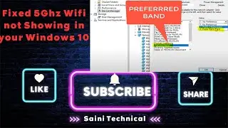 Fixed 5Ghz Wifi not Showing up in Windows 10 || How To Enable 5GHz Wi Fi On Windows 7,8,10,11 (2023)