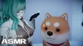 Удаление клещей и осмотр хвоста щенка из приюта ☘ Ветеринарное ASMR ☘【VrChat ASMR】