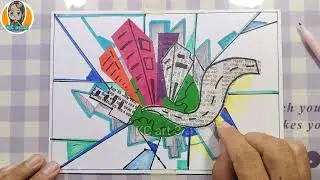 Nghệ thuật tranh cắt d&aacute;n Collage art - mĩ thuật 8 b&agrave;i 2 nghệ thuật tranh cắt d&aacute;n | KCart3