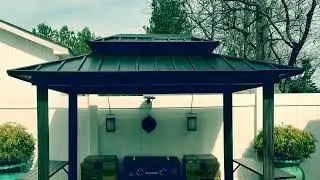 Installation of HOLYBROOK METAL GAZEBO found at Home Depot
