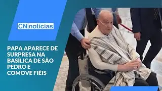 Papa aparece de surpresa na Basílica de São Pedro e comove fiéis
