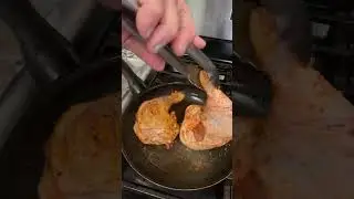 Flavorful: Irresistible Pan-fried Chicken Leg Quarters! #howto #cooking #shorts
