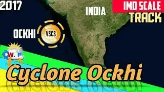 🌀The track of very severe cyclone Ockhi 2017🌀(Imd scale)