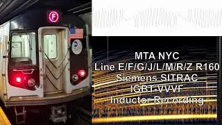 [Inductor Recording] MTA NYC R160 Siemens SITRAC IGBT-VVVF
