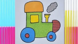 Easy train drawing for kids 💖💖💖