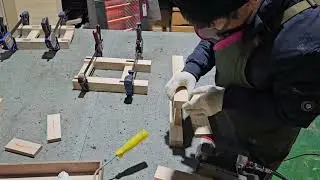 집성목으로(짜마춤같은)  스툴 만들기