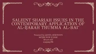 VIDEO PRESENTATION FIN 546 ISLAMIC FINANCIAL 