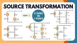 SOURCE TRANSFORMATION IN ELECTRICAL ENGINEERING 5 SOLVED PROBLEMS (PART 1)  @TIKLESACADEMY