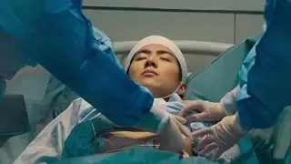 Dad cries because his beloved son is in a coma with brain damage - sick male lead 
