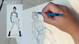 How to draw poses using a reference as guide / Draw with me sessions #drawinganatomy