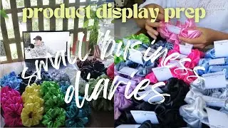 small business diaries | let's prep for our product display | scrunchies and hair bows | weekly vlog